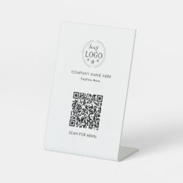 QR-code bijgevoegd Gepersonaliseerd voetteken Reclamebord Met Voetstuk