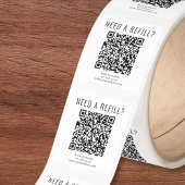 QR-code bijvullen Vierkante Sticker