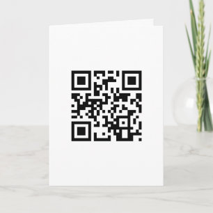 QR code birthday on white Kaart