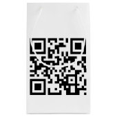 QR code Birthday on White Klein Cadeauzakje (Achterkant)