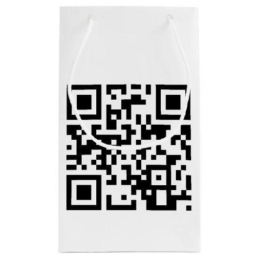 QR code Birthday on White Klein Cadeauzakje (Achterkant)