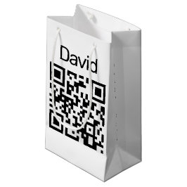 QR code Birthday on White Klein Cadeauzakje