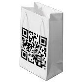 QR code Birthday on White Klein Cadeauzakje (Achterkant Gekanteld)