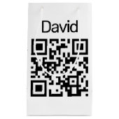 QR code Birthday on White Klein Cadeauzakje (Voorkant)