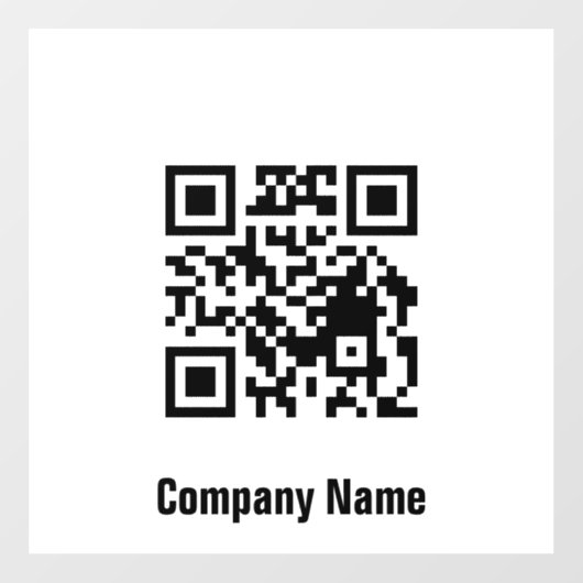 QR Code Black and White Business Template  Raamsticker (Vel)