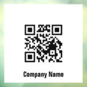 QR Code Black and White Business Template  Raamsticker (Vel 3)