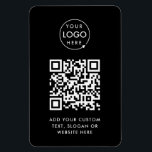 QR-code | Black Business Logo Professional Modern Magneet<br><div class="desc">Een eenvoudige douane zwarte bedrijfsQR code flex magnet sjabloon in een moderne minimalistische stijl die gemakkelijk met uw bedrijfstekst,  code QR en douanetekst kan worden bijgewerkt,  b.v. scan me aan.. #QRcode #logo #magnet #business</div>