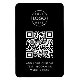 QR-code | Black Business Logo Professional Modern Magneet
