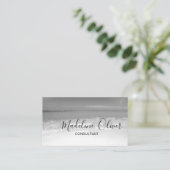 QR Code Black en White Ocean Zee Professional Bus Visitekaartje (Staand voorkant)