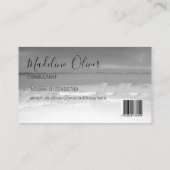 QR Code Black en White Ocean Zee Professional Bus Visitekaartje (Achterkant)