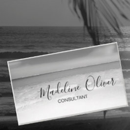 QR Code Black en White Ocean Zee Professional Bus Visitekaartje