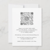 QR-code Black Silver Blu Navy Border Weddenschap (Achterkant)