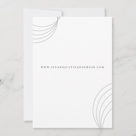 QR Code Black White Wedding Kaart (Achterkant)