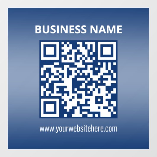 QR-code | Blau (of elke kleur) verloop Raamsticker (Vel)