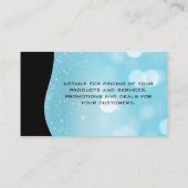 QR-code / Blauw Boke Abstract Visitekaartje (Achterkant)