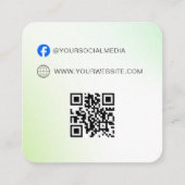 QR-code | Blauw Kledinglabel Prijs Hang Label (Achterkant)