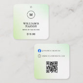 QR-code | Blauw Kledinglabel Prijs Hang Label (Voorkant / Achterkant)