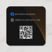 QR-code | Blauw Kledinglabel Prijs Hang Label (Achterkant)