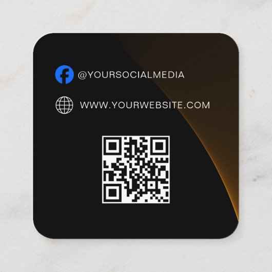 QR-code | Blauw Kledinglabel Prijs Hang Label (Achterkant)