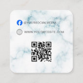 QR-code | Blauw Kledinglabel Prijs Hang Label (Achterkant)