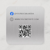 QR-code | Blauw Kledinglabel Prijs Hang Label (Achterkant)