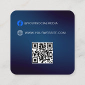 QR-code | Blauw Kledinglabel Prijs Hang Label (Achterkant)