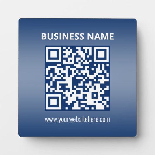 QR-code | Blauw (of elke kleur) Verloop Fotoplaat (Voorkant)