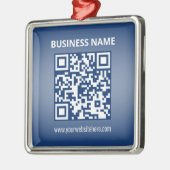 QR-code | Blauw (of elke kleur) Verloop Metalen Ornament (Links)