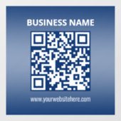 QR-code | Blauw (of elke kleur) Verloop Raamsticker (Vel)
