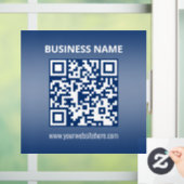 QR-code | Blauw (of elke kleur) Verloop Raamsticker (Huis)