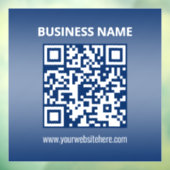 QR-code | Blauw (of elke kleur) Verloop Raamsticker (Vel 3)