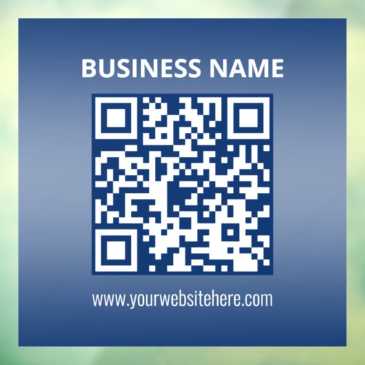QR-code | Blauw (of elke kleur) Verloop Raamsticker (Vel 3)
