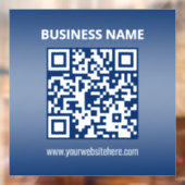 QR-code | Blauw (of elke kleur) Verloop Raamsticker (Vel 2)