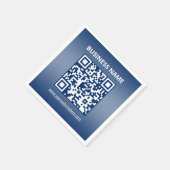 QR-code | Blauw (of elke kleur) Verloop Servet (Hoek)