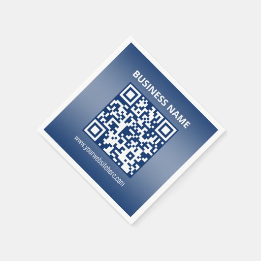 QR-code | Blauw (of elke kleur) Verloop Servet (Hoek)