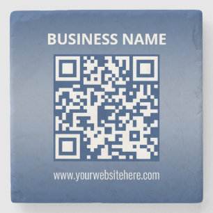 QR-code   Blauw (of elke kleur) Verloop Stenen Onderzetter