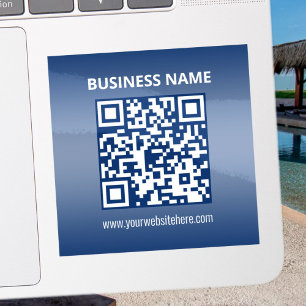 QR-code   Blauw (of elke kleur) Verloop Sticker