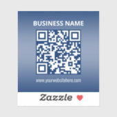 QR-code | Blauw (of elke kleur) Verloop Sticker (Vel)