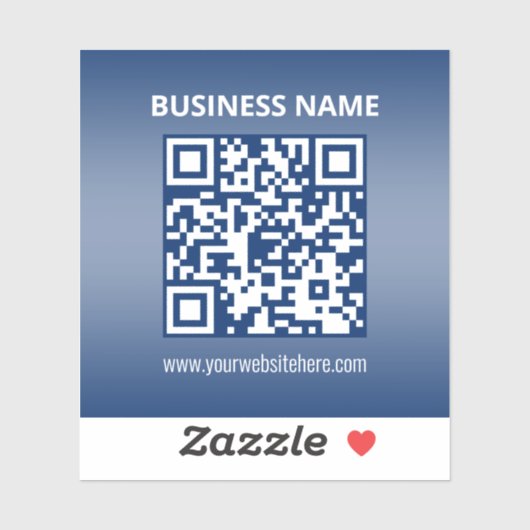 QR-code | Blauw (of elke kleur) Verloop Sticker (Vel)