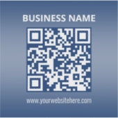 QR-code | Blauw (of elke kleur) Verloop Sticker (Voorkant)