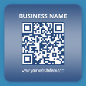 QR-code | Blauw (of elke kleur) Verloop Vierkante Sticker