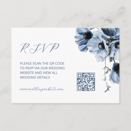 QR-code |  Blauwe bloem Informatiekaartje (Voorkant)