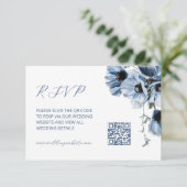 QR-code |  Blauwe bloem Informatiekaartje (Staand voorkant)