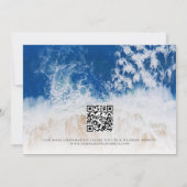 QR-code - Blauwe oceaan golven Tropische strand br Kaart (Achterkant)
