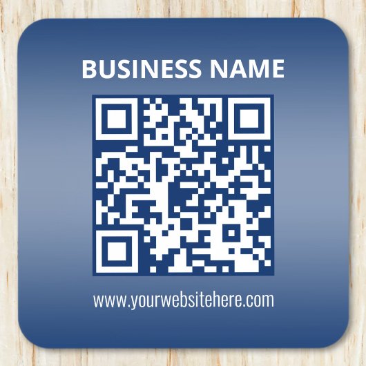 QR-code | Blauwe (of elke kleur) verloop Bier Onderzetter