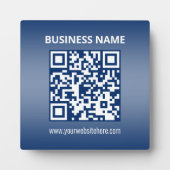 QR-code | Blauwe (of elke kleur) verloop Fotoplaat (Voorkant)