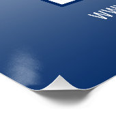 QR-code | Blauwe (of elke kleur) verloop Perfect Poster (Hoek)
