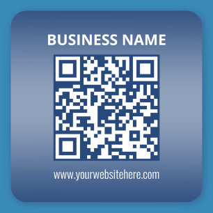 QR-code Blauwe (of elke kleur) verloop Vierkante Sticker