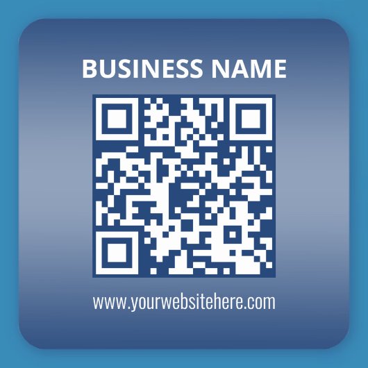QR-code | Blauwe (of elke kleur) verloop Vierkante Sticker