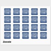 QR-code | Blauwe (of elke kleur) verloop Vierkante Sticker (Vel)